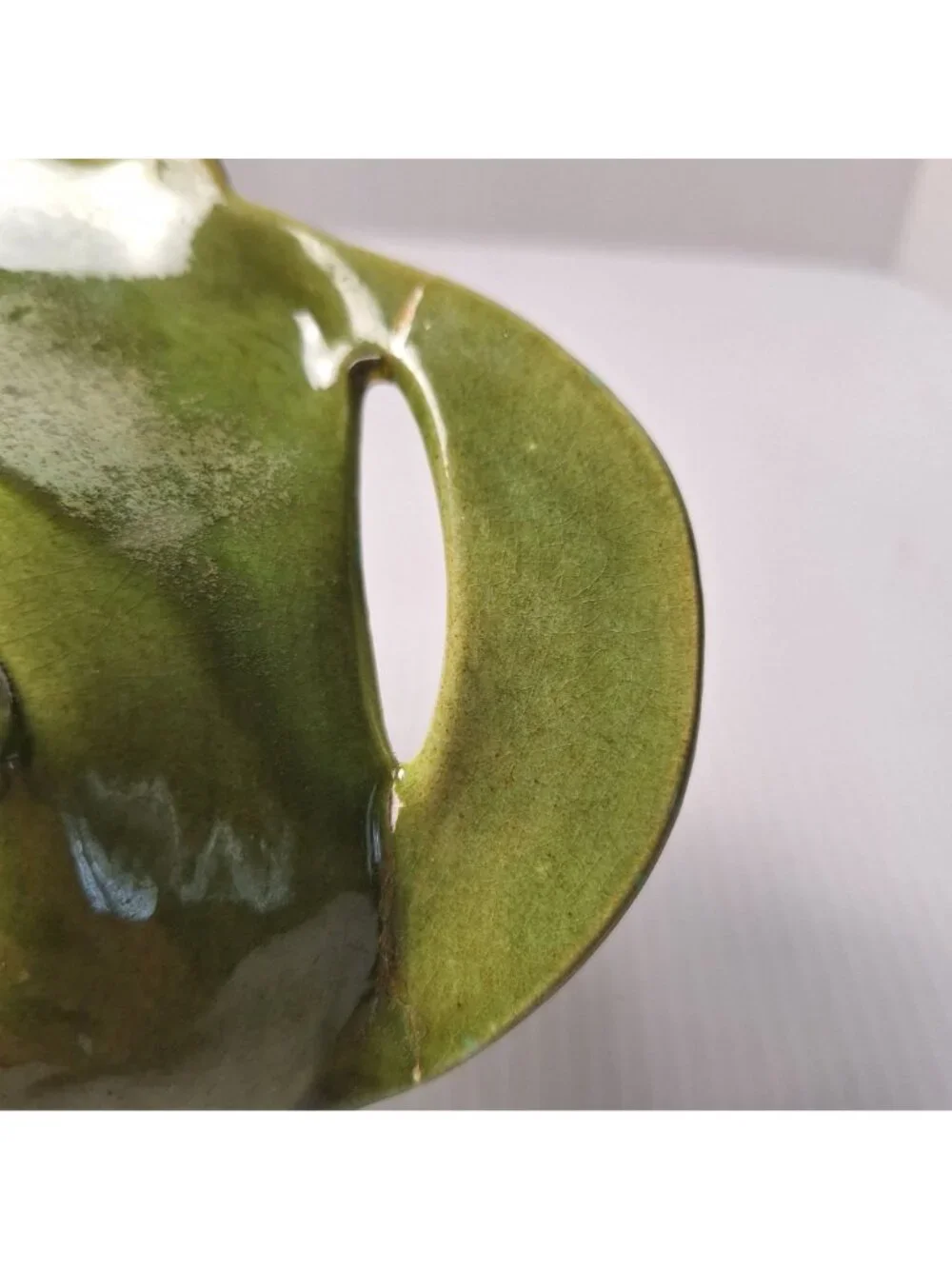 (4) ENCHANTO COMPANY B112 CALIFORNIA USA VINTAGE GREEN GLAZED CERAMIC BOWLS **